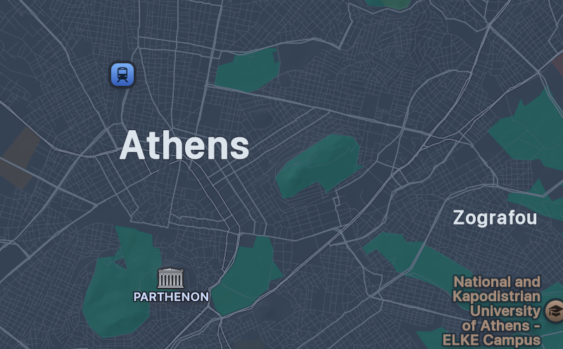 Athens, Greece map